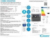Myčka Candy CDIMN 2D622PB/E produtková karta